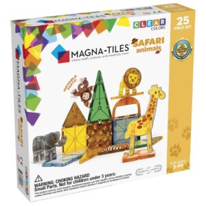 CONSTRUCCIÓN MAGNÉTICA 25 PIEZAS ANIMALES DE SAFARI - MAGNA-TILES