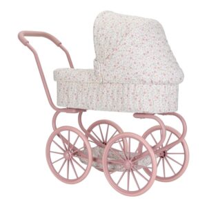 Carrito de capazo para muñecas metal flores little Duch