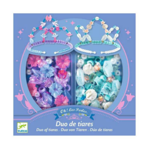 Perlas duo de tiaras azul