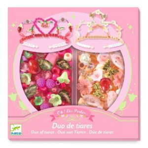 Perlas duo de tiaras rosa