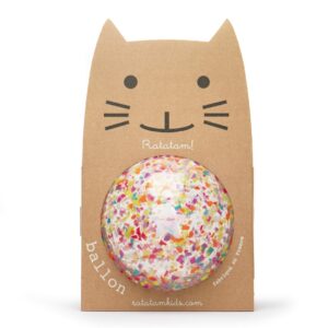 Pelota confeti multicolor de 22 cm de diámetro