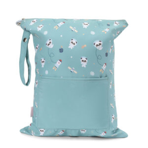 Bolsa Impermeable Grande Pandas in Space Personalizable