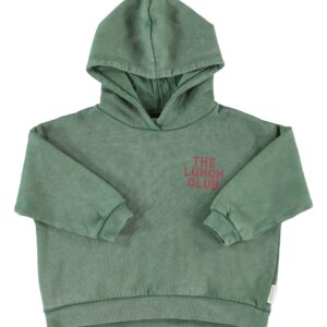 Sudadera verde capucha