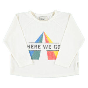 Camiseta crema here we go